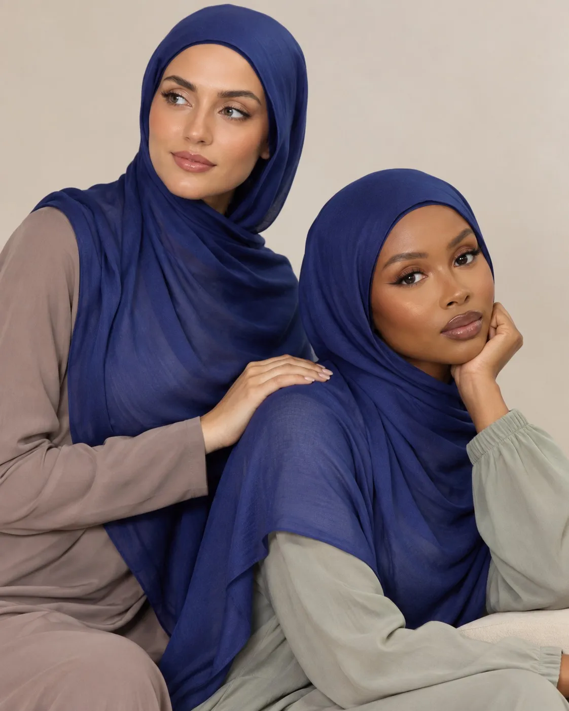 Custom Lenzing Modal Hijab — Wholesale Supplier & Manufacturer | OEM Private Label Factory — Lenzing ECOVERO Modal hijab, 50 pcs MOQ, OEM/ODM wholesale | QIUYAN — view 3