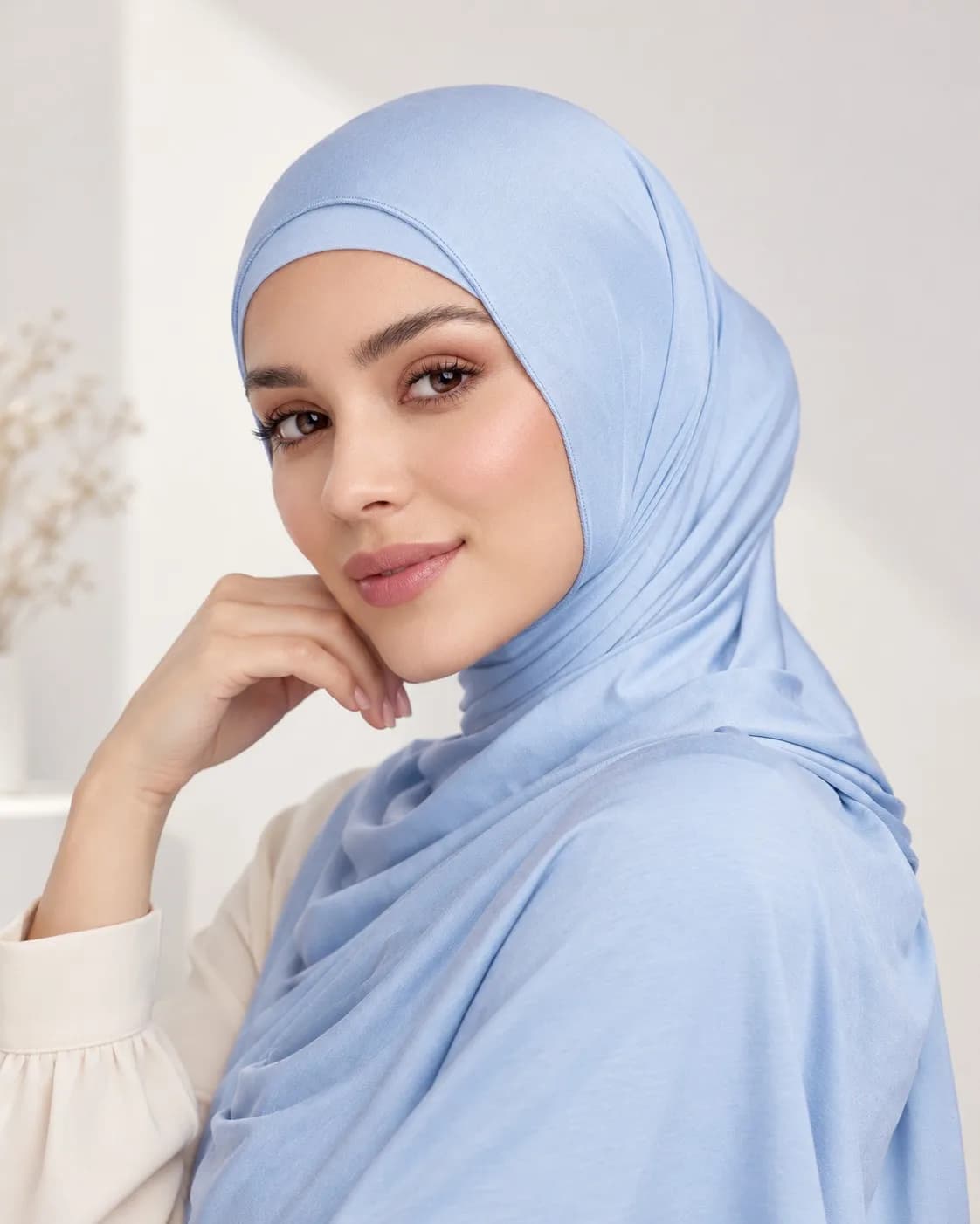 Custom Bamboo Jersey Hijab Set Wholesale | Matching Hijab & Underscarf Manufacturer — Bamboo Jersey hijab, 50 pcs MOQ, OEM/ODM wholesale | QIUYAN — view 2