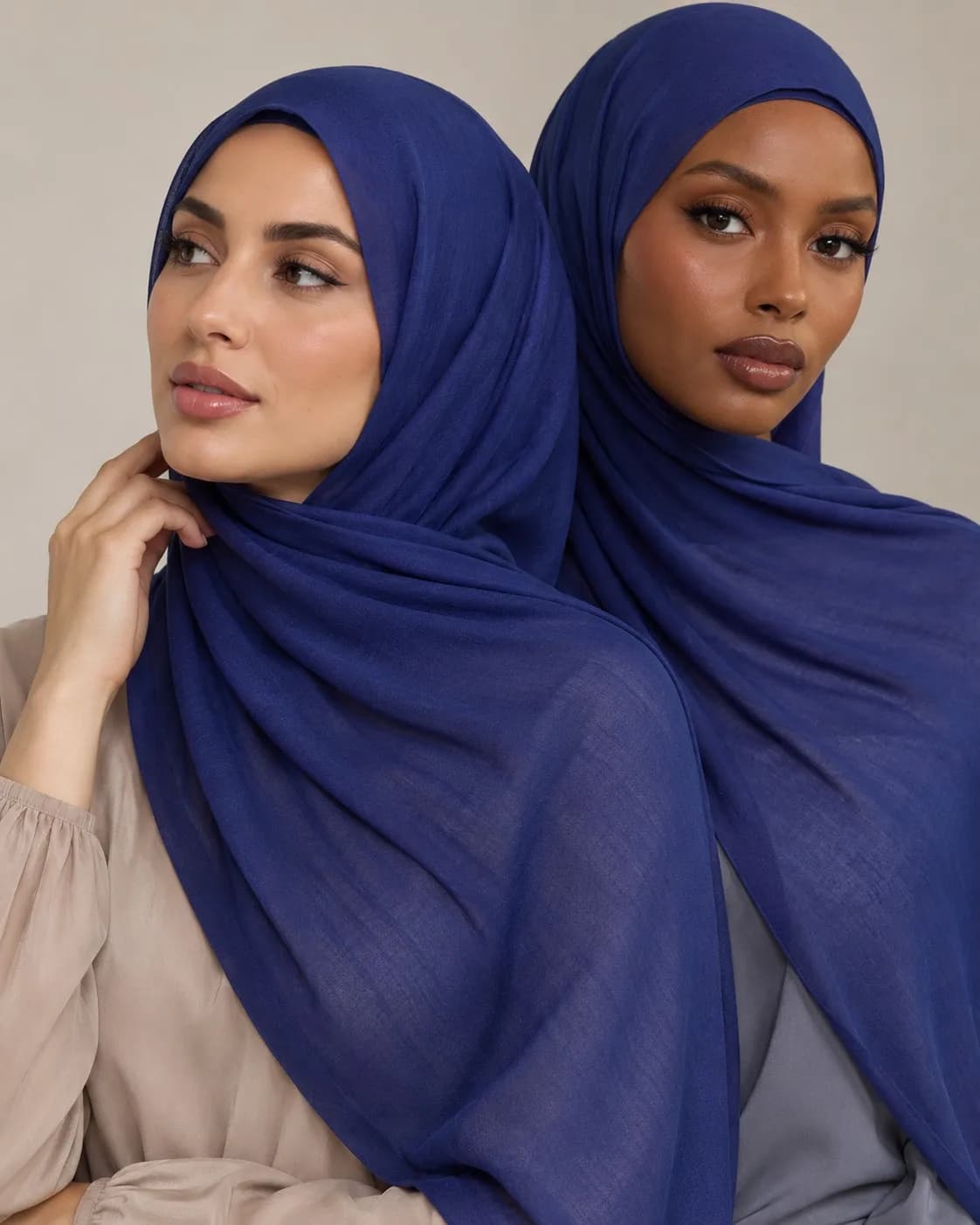 Custom Lenzing Modal Hijab — Wholesale Supplier & Manufacturer | OEM Private Label Factory — Lenzing ECOVERO Modal hijab, 50 pcs MOQ, OEM/ODM wholesale | QIUYAN — view 2