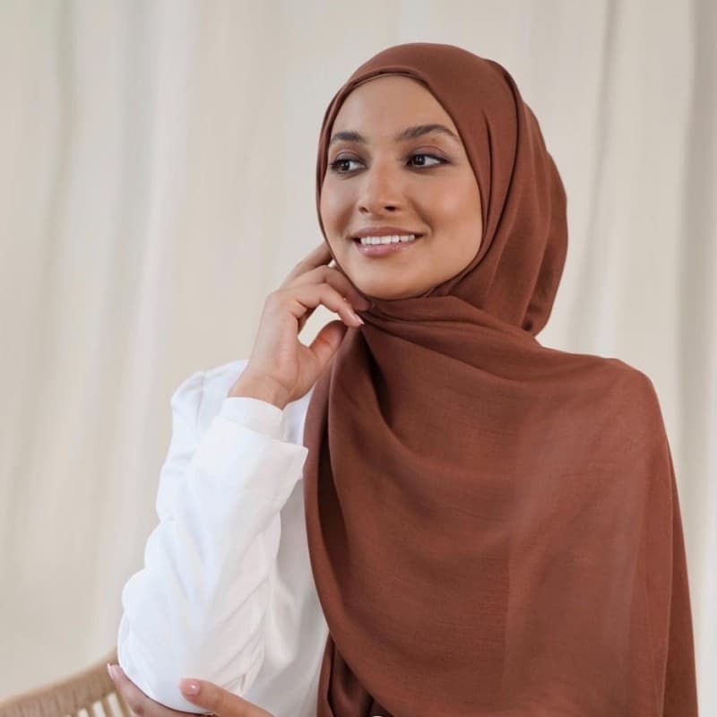 Bamboo Modal Hijab Set with Cotton Jersey Undercap — Cotton Jersey / Bamboo Modal hijab wholesale OEM/ODM | QIUYAN